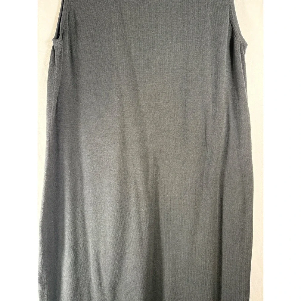Metrostyle Womens Black Mock Neck Sleeveless‎ Cotton Knit Shell Top XL 03-3251-0
